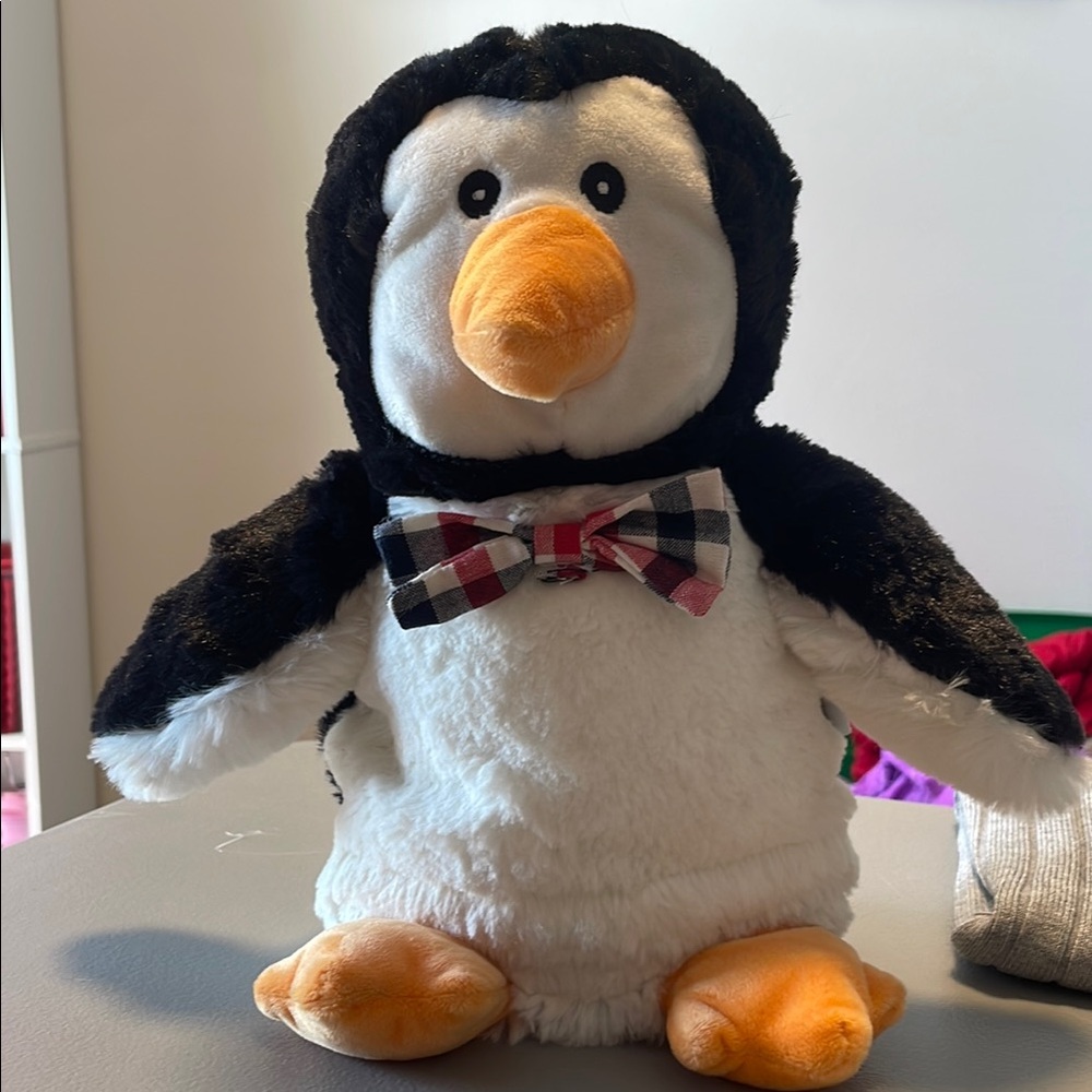 Warmies Penguin Stuffed Animal Black/White